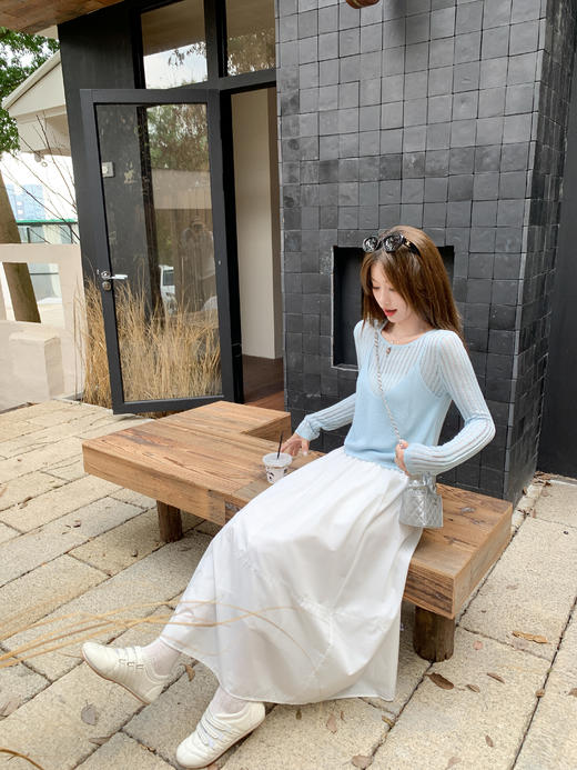 【129元任选2件】现货！简约高级感叠穿假两件长袖针织衫 商品图9