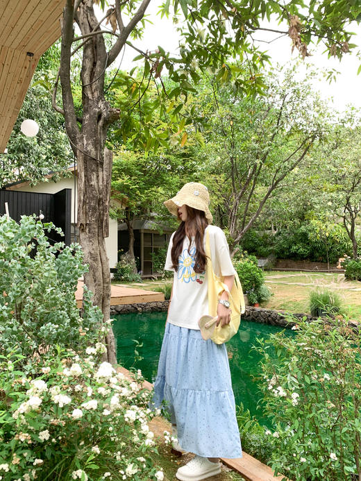 【129元任选2件】最后一波现货！蓝色碎花半身裙 商品图5