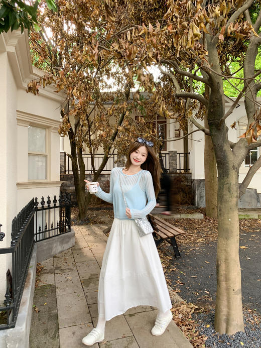 【129元任选2件】现货！简约高级感叠穿假两件长袖针织衫 商品图7