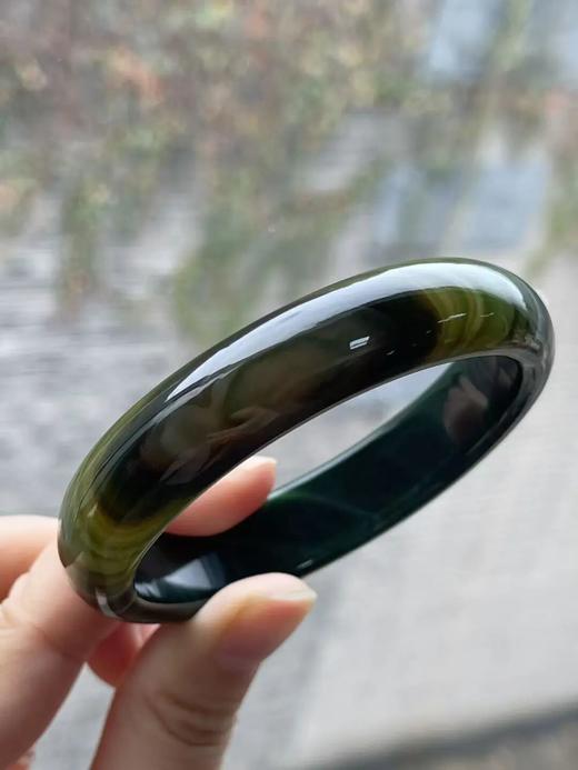 绿白双色缠丝玛瑙手镯，顺丰包邮 商品图11