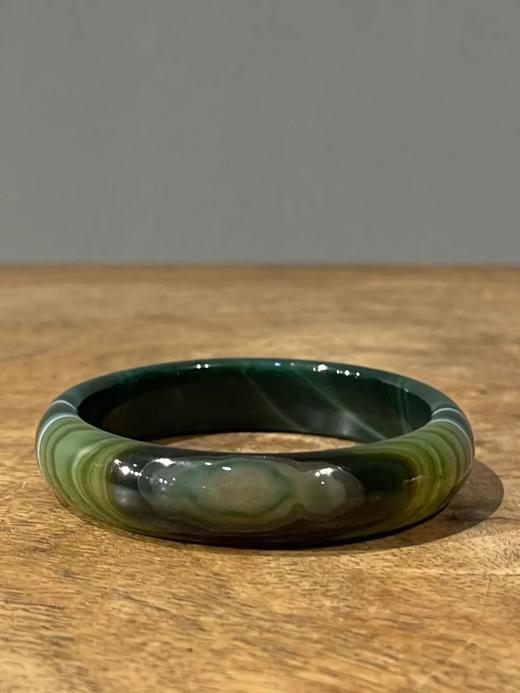 绿白双色缠丝玛瑙手镯，顺丰包邮 商品图12