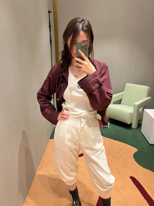 罗意威 25早秋新款工装夹克 订织订染三防梭织面料 酒红色（TM） 商品图2