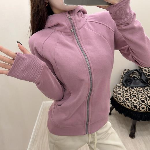 露露 Scuba 系列 金色全拉链Gold*Light 修身长袖长款Cotton Fleece金标连帽卫衣夹克（EJ） 商品图7