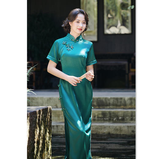 GX老上海复古中国风大码旗袍2025秋季新款港风中式旗袍裙 商品图0