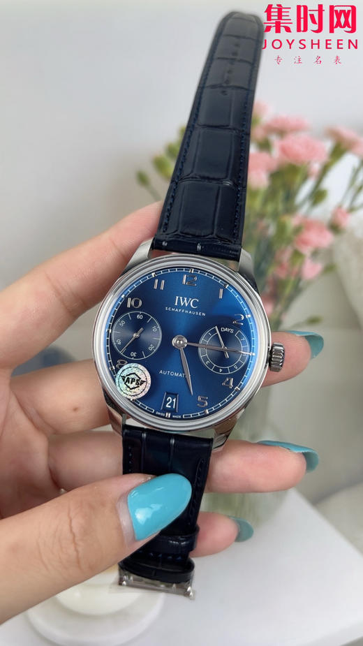 【新款葡七】新品万国APS葡萄牙七日链系列 蓝色盘 男士腕表 商品图2