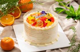 柑橘季-柑橘百香果蛋糕
