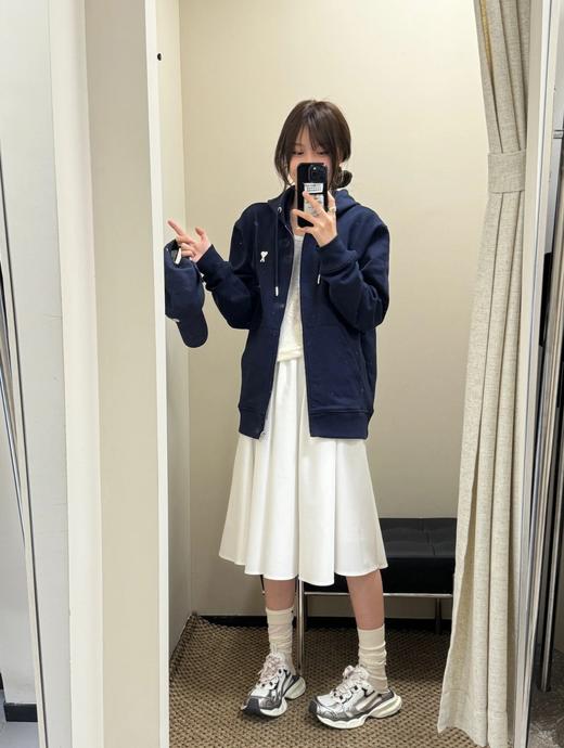 AMI同款 爱心刺绣棉质拉链连帽卫衣  男女同款 商品图8