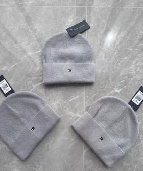 全新正品美版Tommy安哥拉羊绒针织冷帽秋冬保暖帽