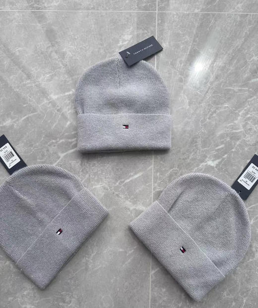 全新正品美版Tommy安哥拉羊绒针织冷帽秋冬保暖帽 商品图0
