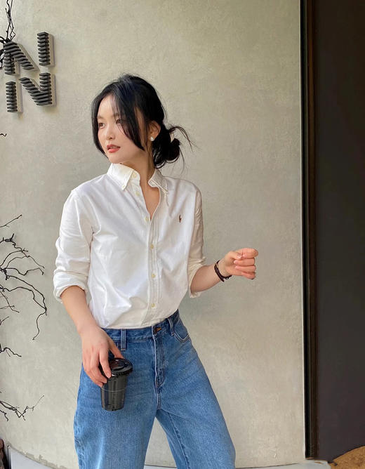 美式老钱风！RLの纯元~！二维码可扫！成衣水洗纱卡长袖衬衫！ 商品图13