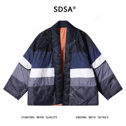 SDSA男士秋冬新款痞帅男装韩版拼接撞色夹克外套时尚百搭宽松上衣 商品图0