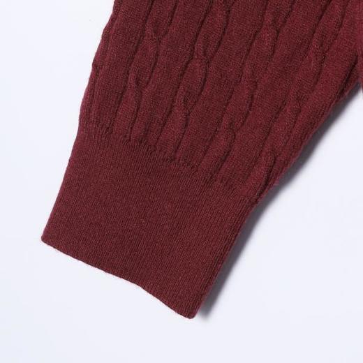 68296SDSA男士秋冬新款痞帅男装潮牌纽花半纽扣立领假两件针织毛衣百搭 商品图4