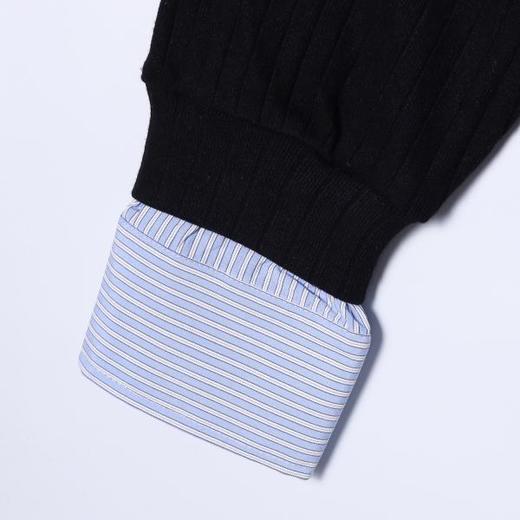 2523SDSA男士秋冬新款痞帅男装简约拼接假两件纽扣开衫衬衫外套百搭 商品图4