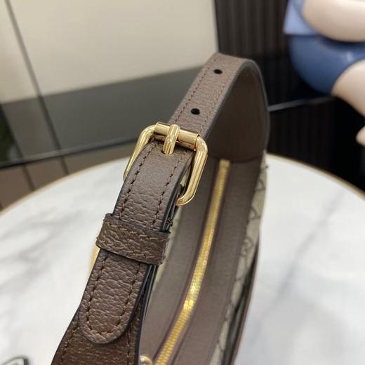 古驰 Ophidia GG标志复古链条肩带 帆布拼皮革饰边 帆布包手提斜挎单肩包（LZ） 商品图6