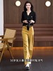 姜黄色牛仔直筒裤女2025年春秋季新款高腰小个子显瘦宽松阔腿裤子 商品缩略图3