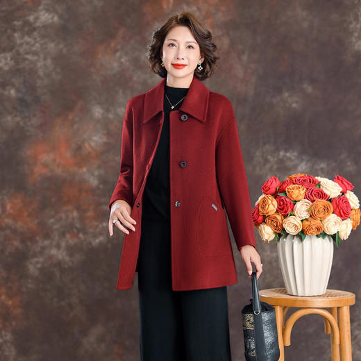 XT 5805双面羊毛大衣短款羊毛呢子外套 商品图1