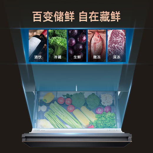 西门子（SIEMENS）【新品上市】534升家用电冰箱大容量多门零嵌变频 超氧零度生物保鲜独立双循环百变储鲜 美妆盒/解冻盘 玫瑰金 KF88HVA50C 商品图4