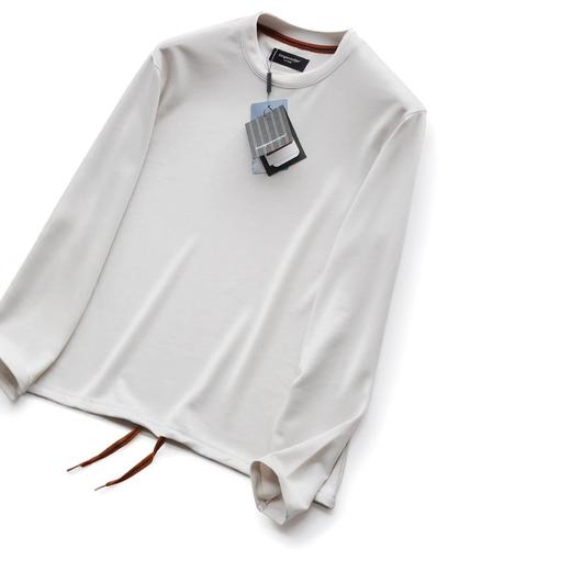 莫代尔蚕丝拼色上衣！无龄款2025秋季男t恤长袖打底衫 商品图3