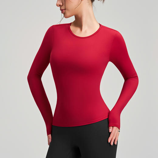 跃牌【安琪拉系列】新品冬季磨毛长袖瑜伽服高强度健身服普拉提跑步运动长袖上衣CX5119 商品图0