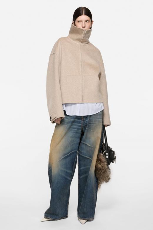 Acne 海军领羊绒外套大衣（HY） 商品图0