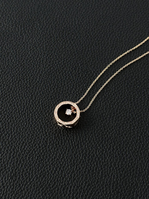 香奈儿 玫瑰金色斜纹菱纹格项链-（XK） 商品图5