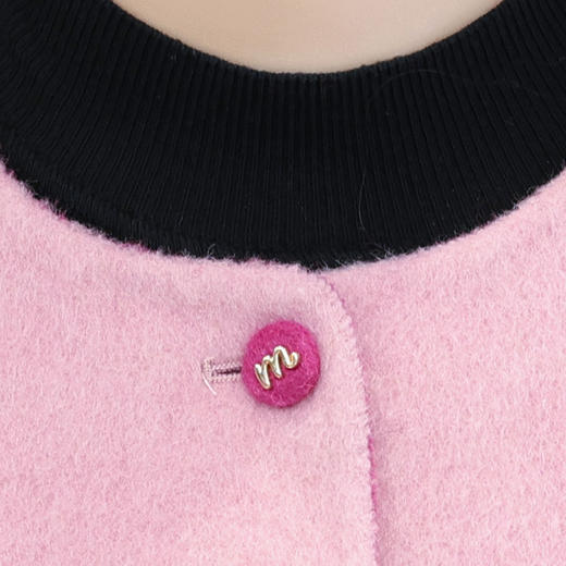 QYM 25YS32-Y正反两面穿双面毛呢外套气质优雅洋气单排扣休闲呢子上衣 商品图3