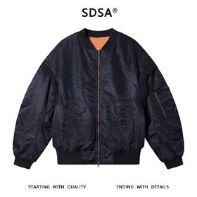 SDSA男士秋冬新款痞帅男装美式潮牌纯色拉链夹克外套百搭时尚上衣