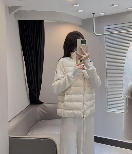 蒙口 针织拼接立领薄款 羽绒服（ZY*MT） 商品图1