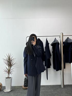 迪奥 经典提花 短款西装领大衣（SZX）