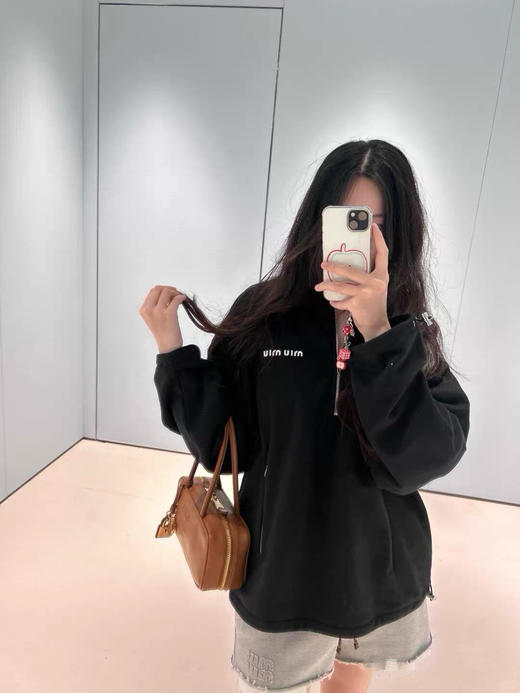 缪缪 25早秋新款半拉链卫衣订织订染秘鲁ROW御用面料（TM） 商品图2