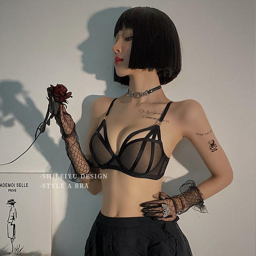 【调整型！小众设计性感套装】调整型薄款性感内衣 女聚拢小胸收副乳防下垂文胸 上托显大胸罩套装 商品图1