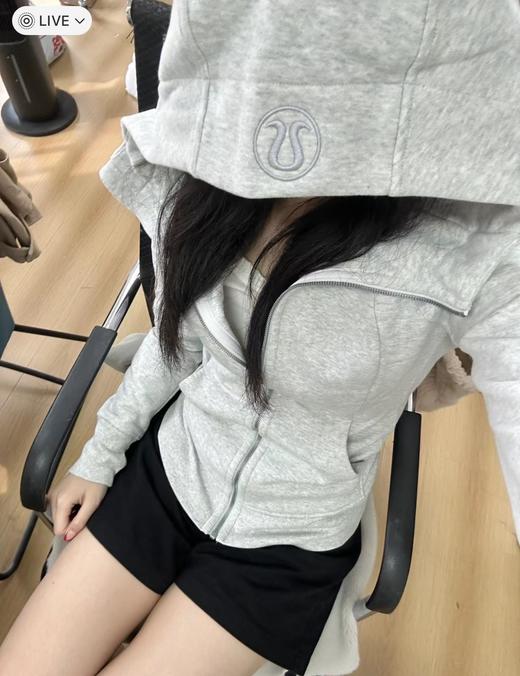 露露 极简风合身开衫拉链纯色加绒舒适简约百搭外套 （EJ） 商品图8