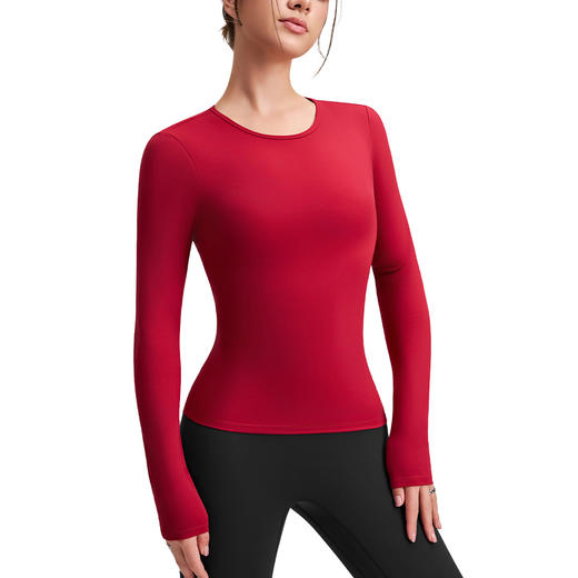 跃牌【安琪拉系列】新品冬季磨毛长袖瑜伽服高强度健身服普拉提跑步运动长袖上衣CX5119 商品图4