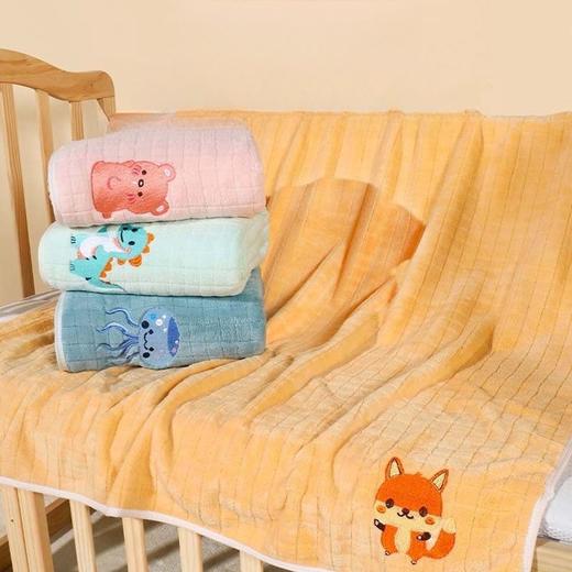 新生儿浴巾儿童超柔吸水宝宝洗澡速干毛巾盖毯珊瑚绒加厚不掉毛 商品图1