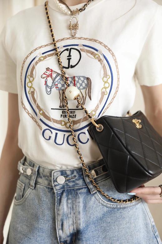 香奈儿 24S 金扣 双珍珠球皮穿链链条肩带 小羊皮 流浪包腋下包斜挎单肩包 常规 女款 黑色(DG*MM) 商品图6