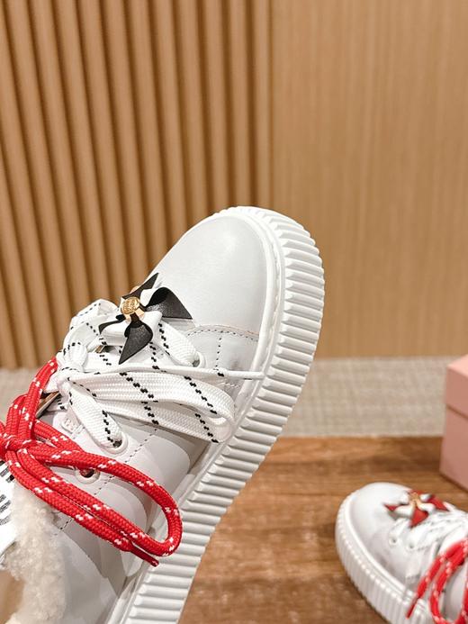 缪缪 秋冬新款 厚底  休闲小白鞋 羊毛饼干鞋 加绒(DBG) 商品图4