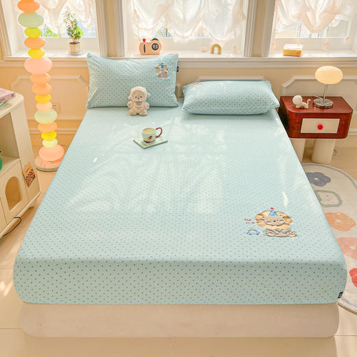 【清仓79元三件套】A类高克重贴布绣牛奶绒床笠+枕套*2【不支持退换货】 商品图8