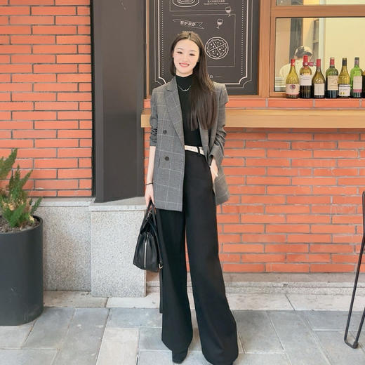 火桐hooton 高支高密 美丽诺绵羊毛微绒直筒裤/九分直筒88929&9919 商品图0