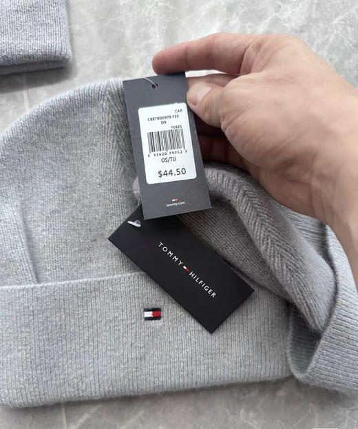 全新正品美版Tommy安哥拉羊绒针织冷帽秋冬保暖帽 商品图3
