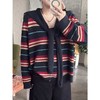 25AW上新 佳佳同款【绿野寻踪】带披肩设计感条纹纽扣套头毛衣针织时尚休闲 商品缩略图2