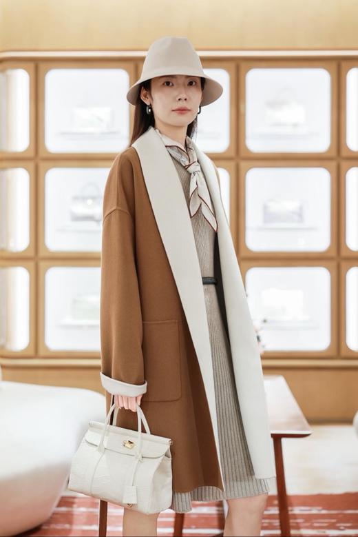 诺悠翩雅Loro Piana羊绒系带大衣双面双色（HY） 商品图0