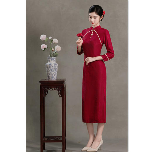 GX新中式旗袍敬酒服新娘2025新款红色结婚订婚旗袍礼服年轻款感 商品图2