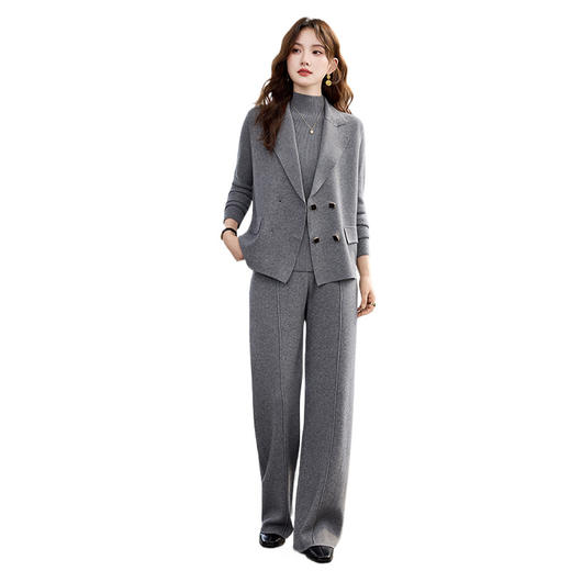 HR YBER601洋气时尚宽松版西装三件套装裤 商品图4