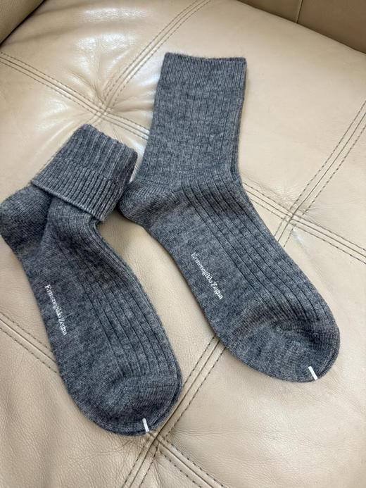1012-9 圆正特惠‼️ 两双一盒不拆卖 EZ男士 羊毛羊绒混纺 保暖短袜 坑条针织冬袜 商品图13