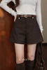 鹿向南「焦糖落霜」咖色高腰百搭休闲短裤女2025秋冬季小个子西裤 商品缩略图5