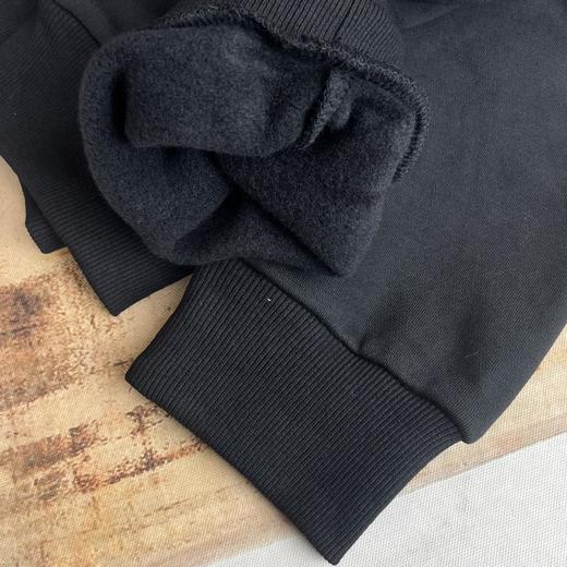 安de玛男款黑色加绒圆领卫衣（蕾姐实拍4X L！ 波哥穿3XL非常宽松） 商品图13