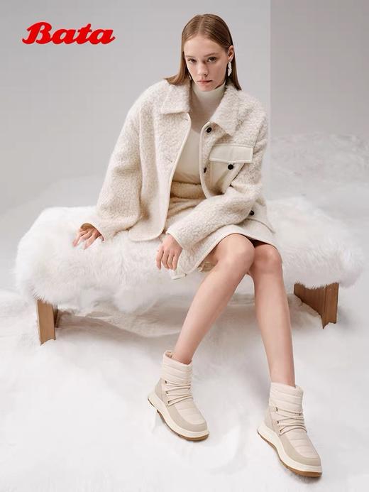 【云粉节】【拔佳】BF楼Bata雪地靴女2025冬款保暖厚底时尚百搭短靴AD145DD5   吊牌价1159   活动价799 商品图2