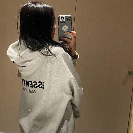 FEAR OF GOD ESSENTIALS FOG胸口后背植绒男女情侣明星同款秋冬纯棉帽衫卫衣（BG） 商品图6