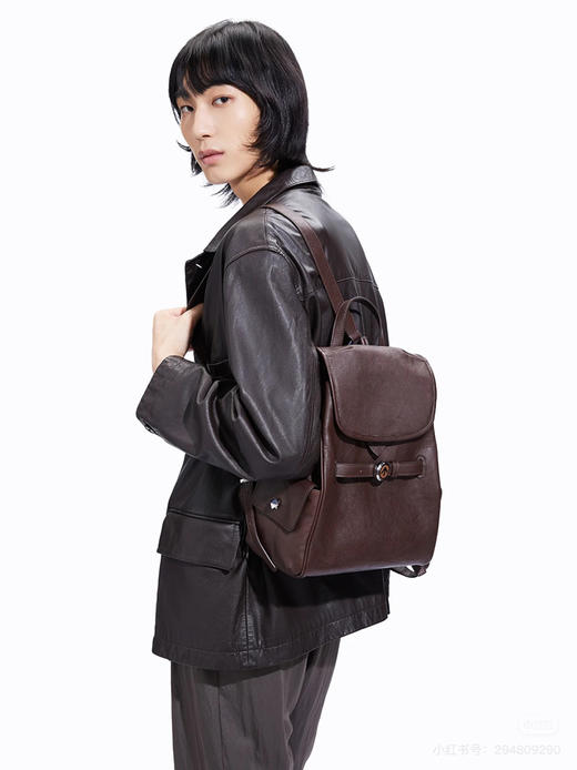 拔草黑石！Gr*tto腋下软包~  意大利进口水洗植鞣小牛皮斜挎包/双肩背包 商品图4