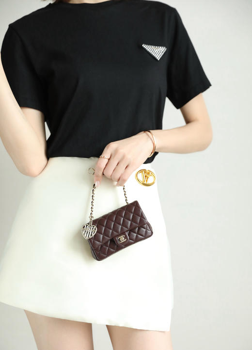 香奈儿 25A高级手工坊 经典𝖬𝗂𝗇𝗂挂饰𝖢𝖥小包（LZ*MM） 商品图8